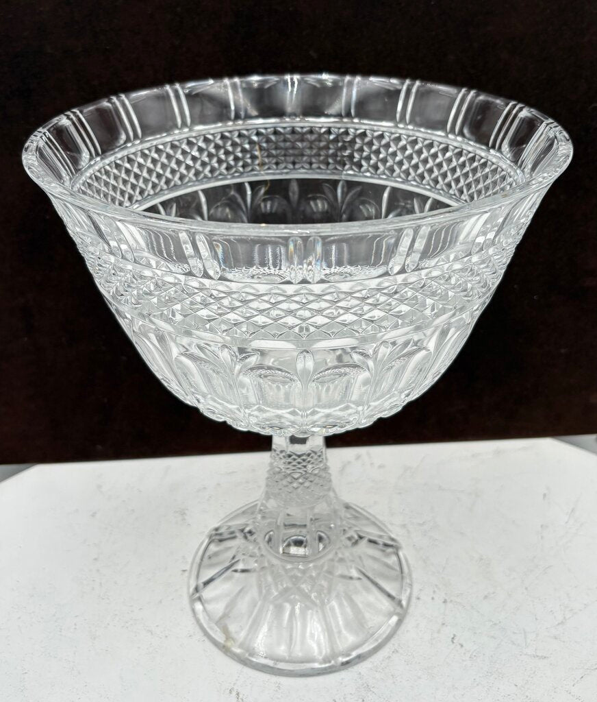 Godinger Brandon Crystal Footed Bowl 12"