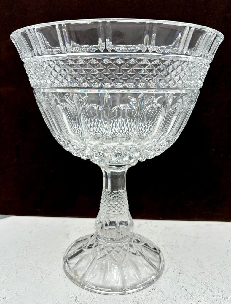 Godinger Brandon Crystal Footed Bowl 12"
