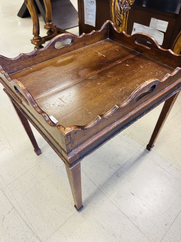 Mahogany Butler Tray Table 20x16x21