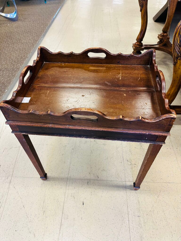 Mahogany Butler Tray Table 20x16x21