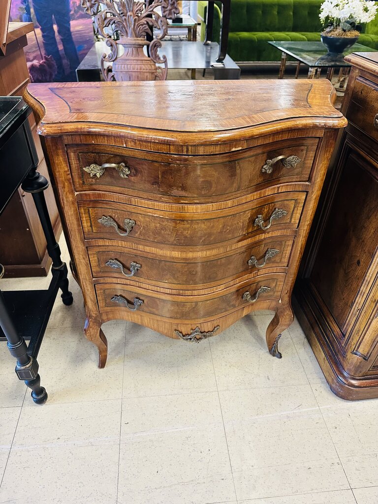 French Inlaid Chest Of 4 Drawers 16x32x33
