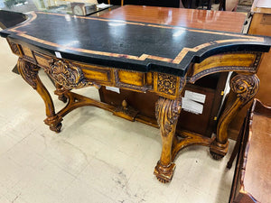 Italian Rococo Style Marble Top Console Table 19x60x32