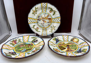Italian Vietri sul Mare "Four Seasons" Decorative Wall Plate 11.6"
