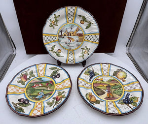 Italian Vietri sul Mare "Four Seasons" Decorative Wall Plate 11.6"