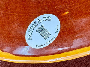 Souleo Terre E Provence for Pastis & Co. "Happy Couple" Pottery Round Platter 14"