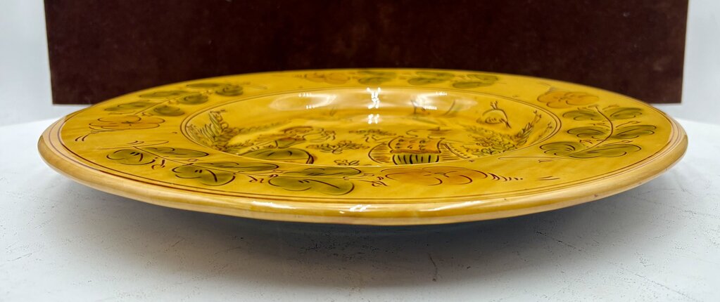 Souleo Terre E Provence for Pastis & Co. "Happy Couple" Pottery Round Platter 14"