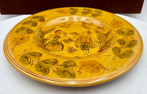 Souleo Terre E Provence for Pastis & Co. "Happy Couple" Pottery Round Platter 14"