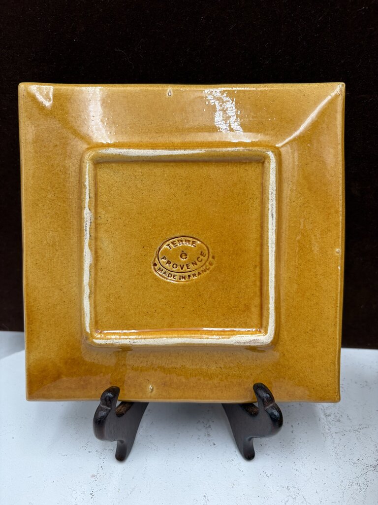 Souleo Terre E Provence Square Yellow Plates 6.75" (8Pcs)
