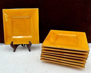 Souleo Terre E Provence Square Yellow Plates 6.75" (8Pcs)