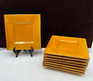 Souleo Terre E Provence Square Yellow Plates 6.75" (8Pcs)