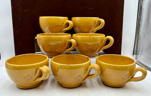 Souleo Terre E Provence Yellow Soup Mugs 20oz" (7Pcs)