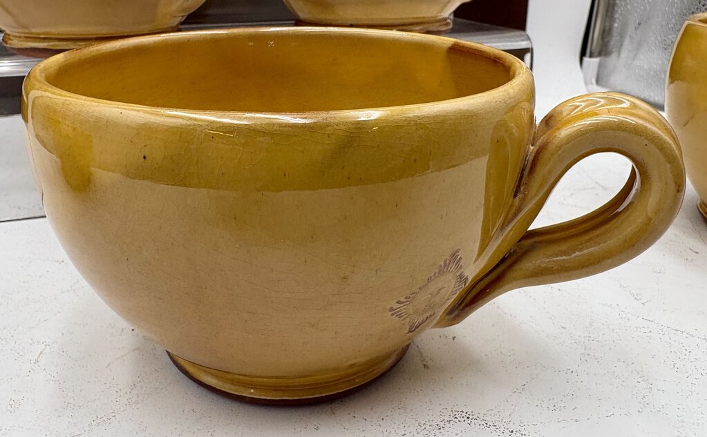Souleo Terre E Provence Yellow Soup Mugs 20oz" (7Pcs)