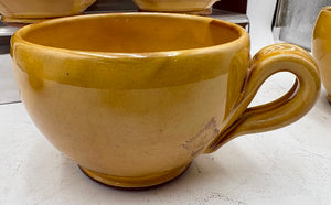 Souleo Terre E Provence Yellow Soup Mugs 20oz" (7Pcs)