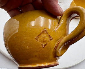Souleo Terre E Provence Yellow Soup Mugs 20oz" (7Pcs)