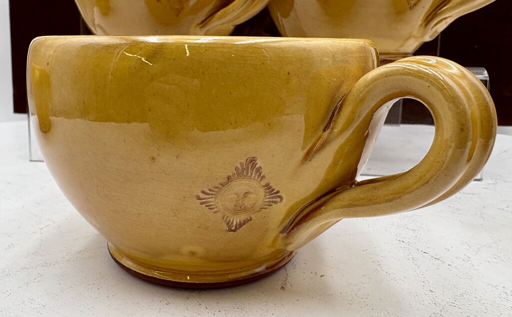 Souleo Terre E Provence Yellow Soup Mugs 20oz" (7Pcs)