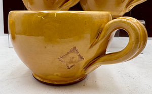Souleo Terre E Provence Yellow Soup Mugs 20oz" (7Pcs)