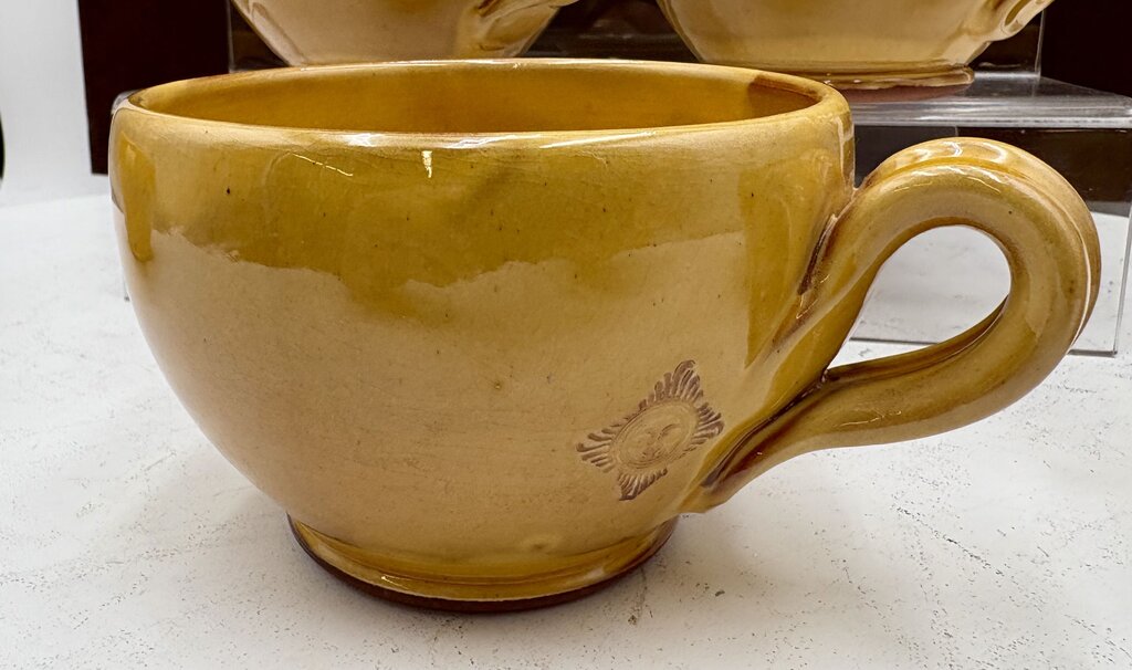 Souleo Terre E Provence Yellow Soup Mugs 20oz" (7Pcs)