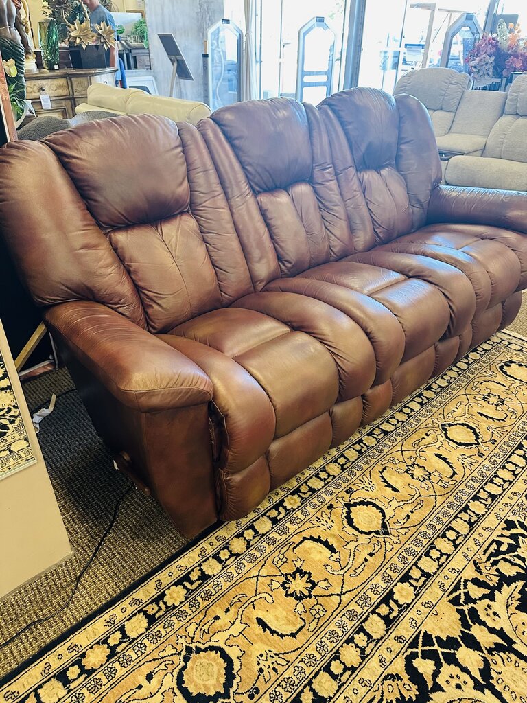 La-Z-Boy Leather Dual Manual Reclining Sofa 88" W.