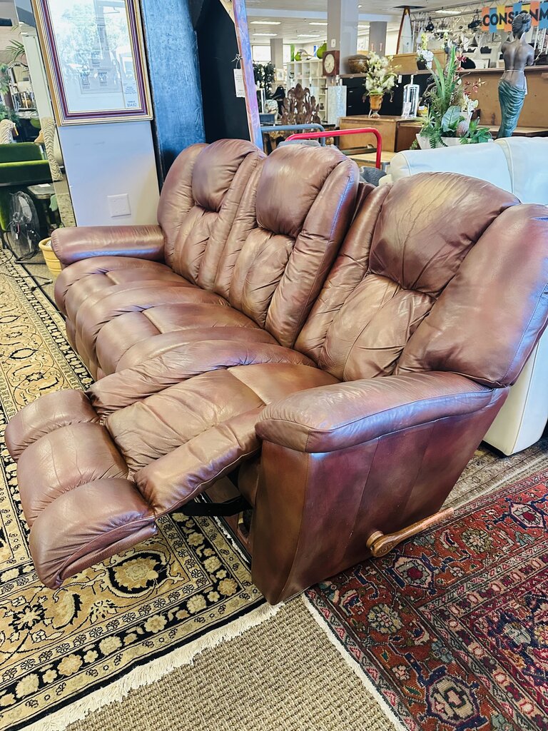 La-Z-Boy Leather Dual Manual Reclining Sofa 88" W.