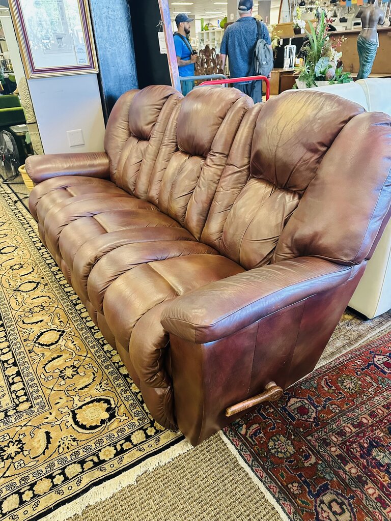 La-Z-Boy Leather Dual Manual Reclining Sofa 88" W.