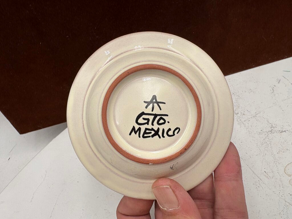 Gorky Gonzalez Mexican Talavera Majolica Fox Small Dish 4.5"