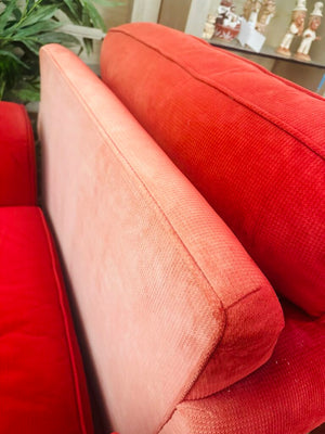 Red Upholstered Armchair