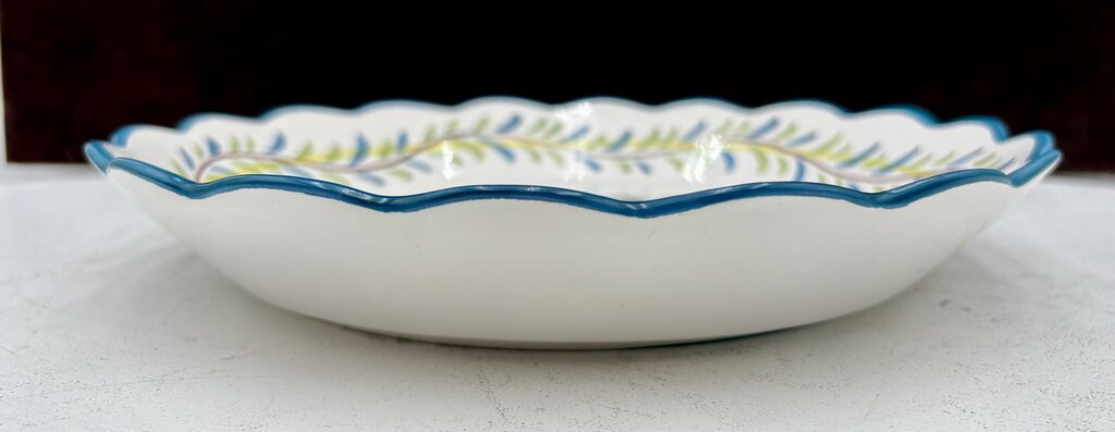 Nazari Portugal Casafina Pottery French Revolution Series by Claudia " ..Tired of Carrying Them" Scalloped Edge Plate 9.75"