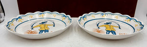 Nazari Portugal Casafina Pottery French Revolution Series by Claudia " Live Free or Die" Scalloped Edge Plate 9.75"