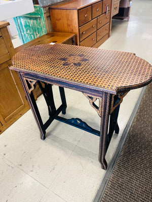 Vintage Wooden Inlay Accent Table 15x31x27