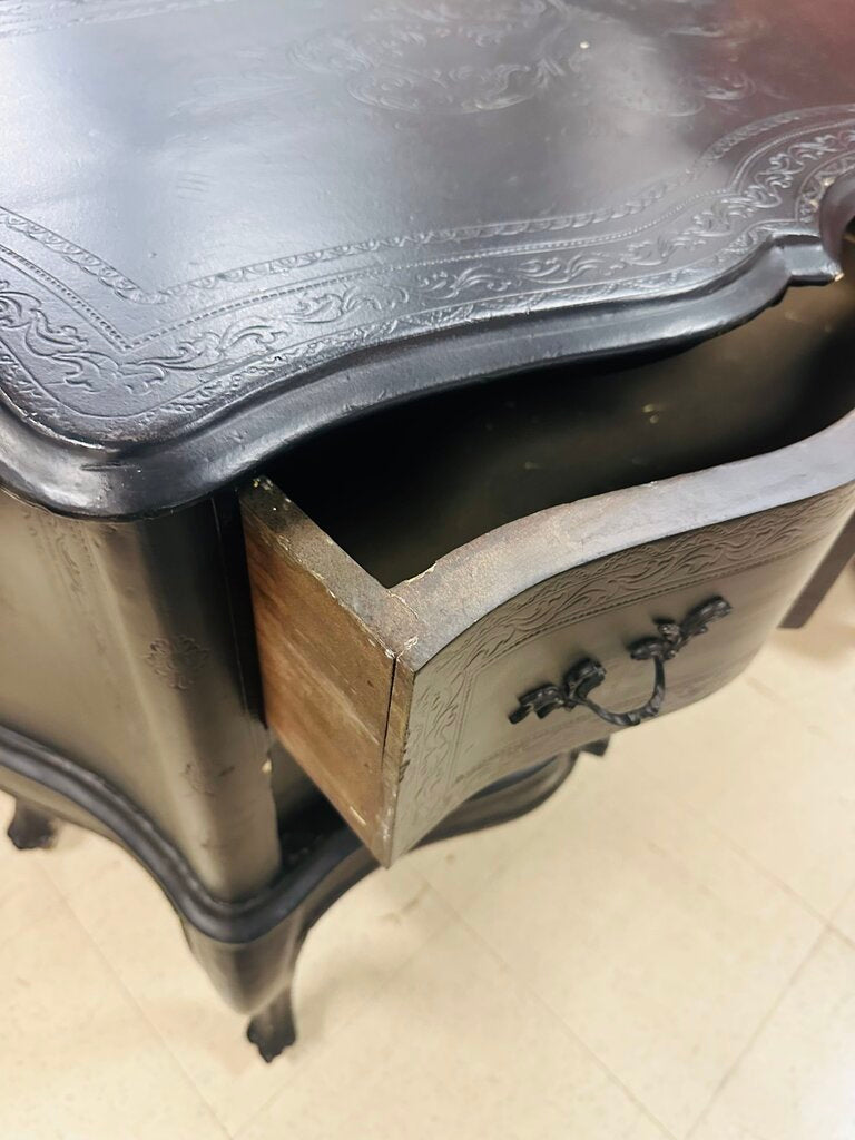 French Style Black 2 Drawer Dresser 17x38x31