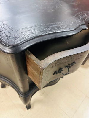 French Style Black 2 Drawer Dresser 17x38x31
