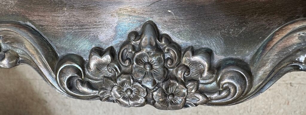 Poole Sliver Co. E.P.C. 40C 26 Lancaster Rose Footed Serving Tray