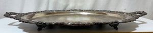 Poole Sliver Co. E.P.C. 40C 26 Lancaster Rose Footed Serving Tray