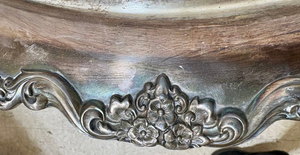 Poole Sliver Co. E.P.C. 40C 26 Lancaster Rose Footed Serving Tray