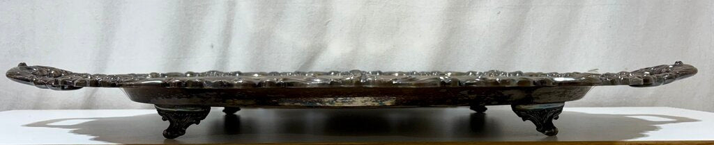 Poole Sliver Co. E.P.C. 40C 26 Lancaster Rose Footed Serving Tray