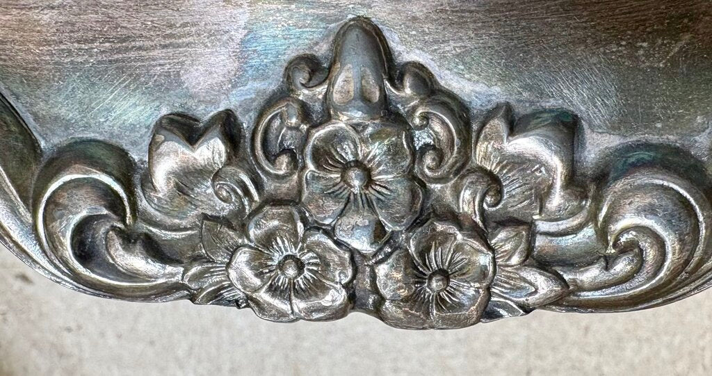Poole Sliver Co. E.P.C. 40C 26 Lancaster Rose Footed Serving Tray