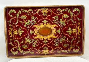 Atelier Style Jardin Du Luxembourg Italian Baroque Style Glass Bottom Serving Tray