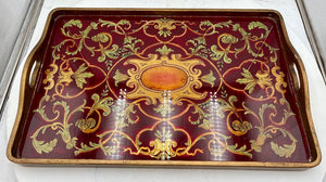 Atelier Style Jardin Du Luxembourg Italian Baroque Style Glass Bottom Serving Tray