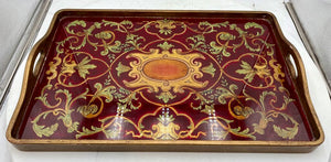 Atelier Style Jardin Du Luxembourg Italian Baroque Style Glass Bottom Serving Tray