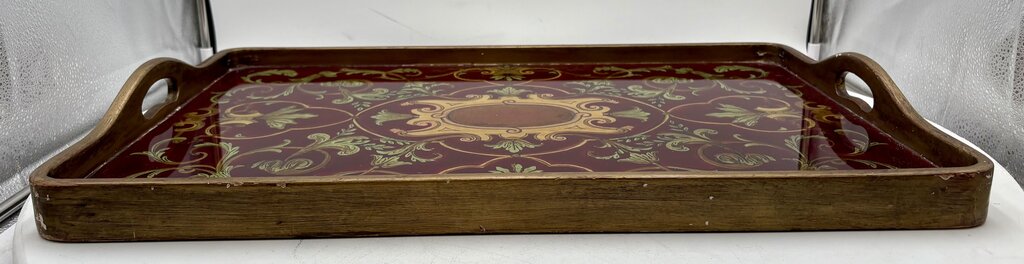 Atelier Style Jardin Du Luxembourg Italian Baroque Style Glass Bottom Serving Tray