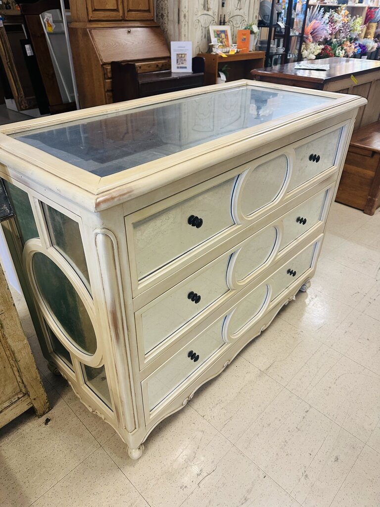 Mirrored 3 Drawer Dresser 21x47x36
