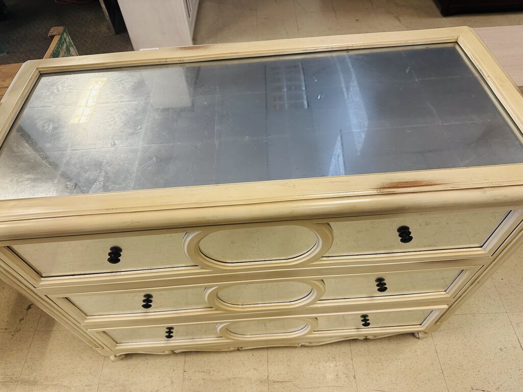 Mirrored 3 Drawer Dresser 21x47x36