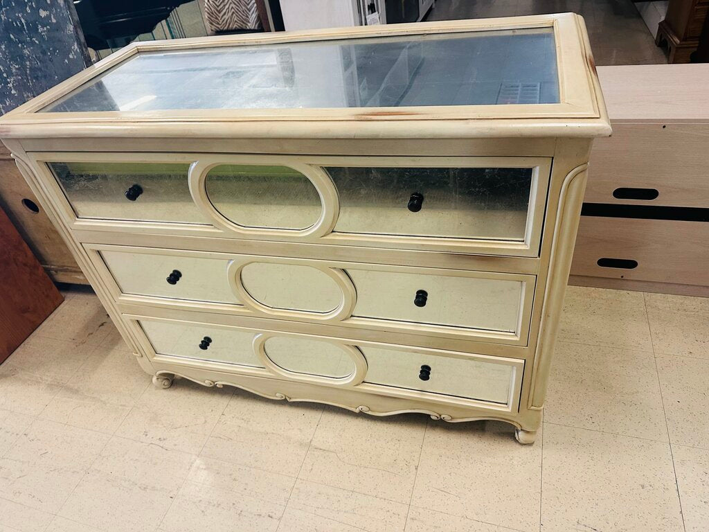Mirrored 3 Drawer Dresser 21x47x36