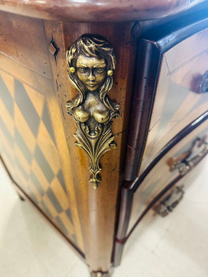 Baroque Diamond Check Inlay 4 Drawer Dresser 51x23x33