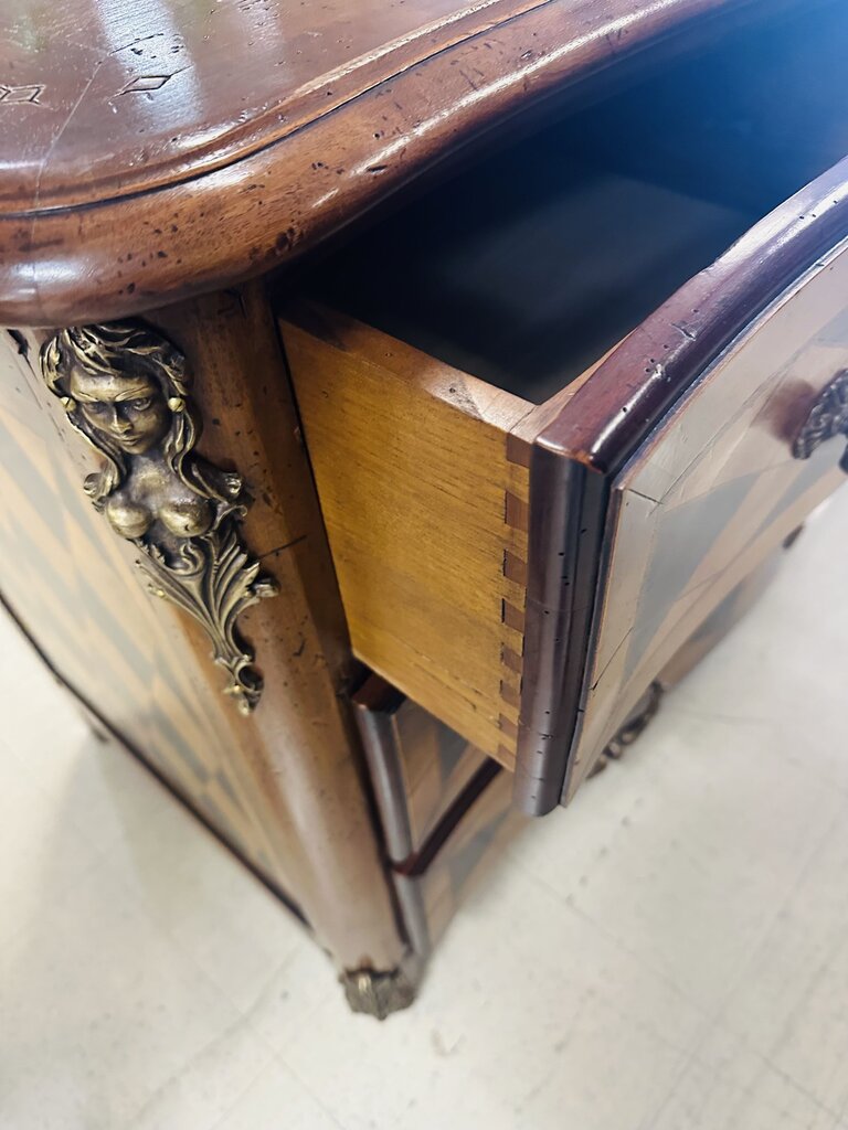Baroque Diamond Check Inlay 4 Drawer Dresser 51x23x33