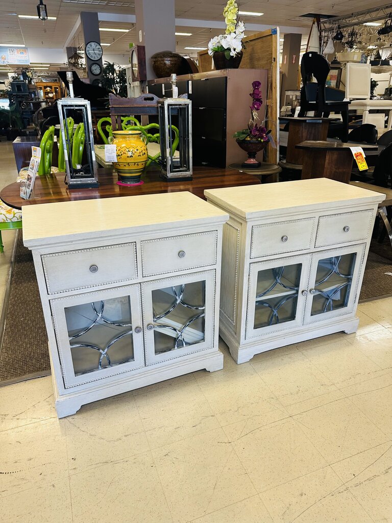 White Storage Cabinets (pair) 18x31x32