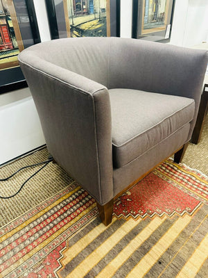 Gray Upholstered Club Chair