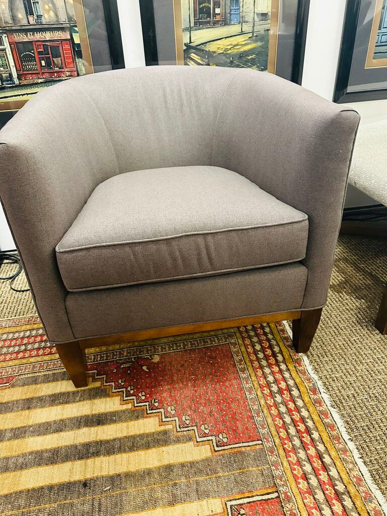 Gray Upholstered Club Chair