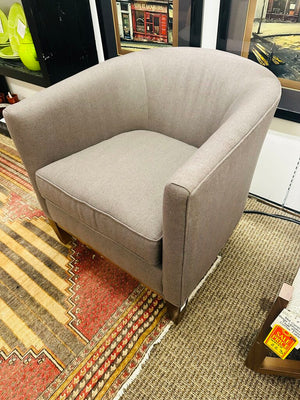 Gray Upholstered Club Chair