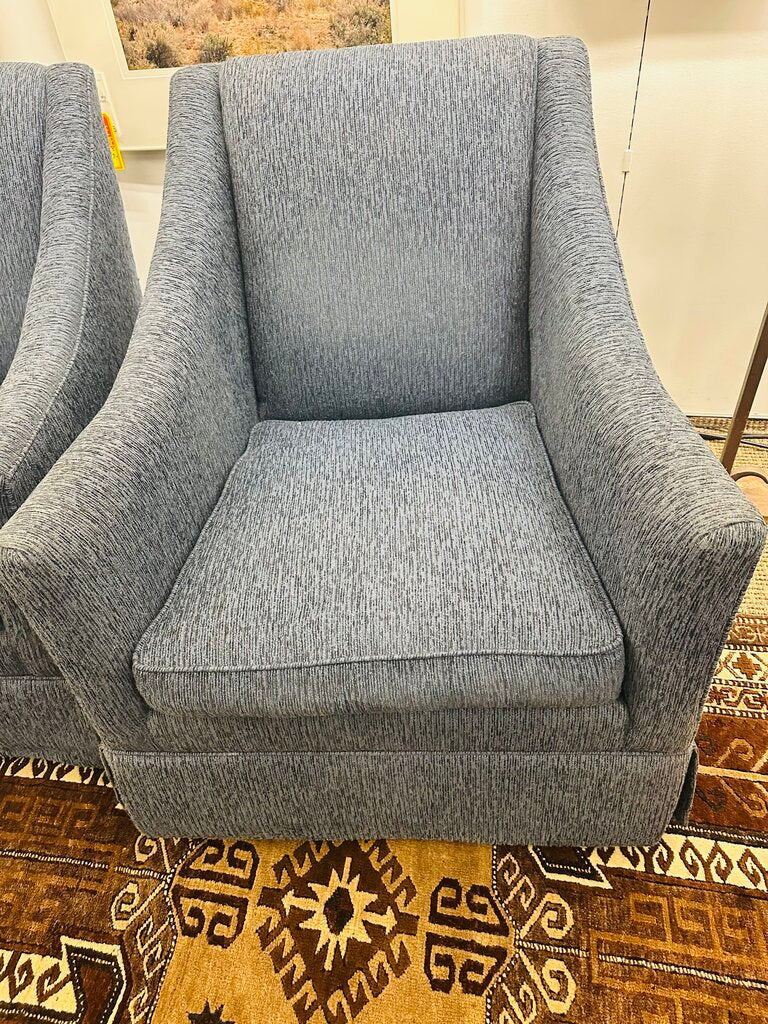 Blue Swivel Upholstered Chair